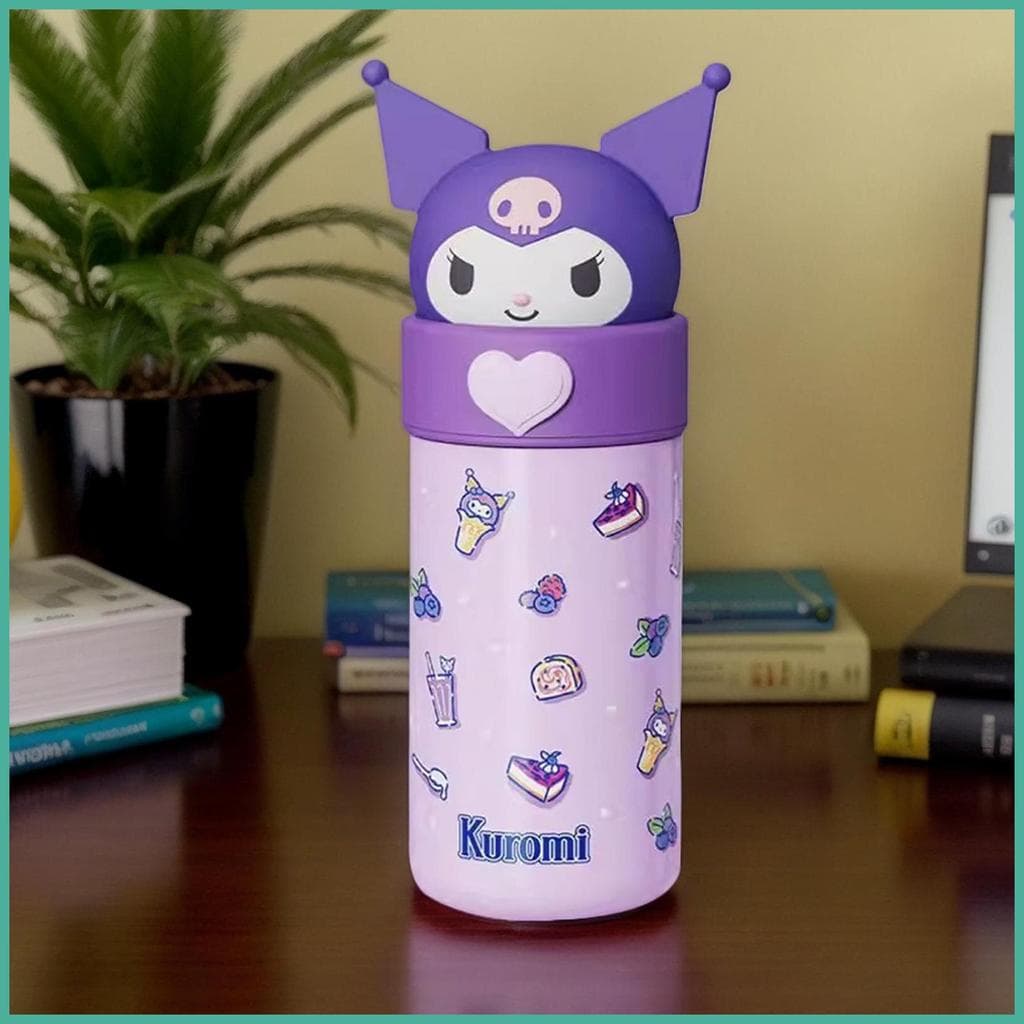 Garrafa De Água Isolada A Vácuo , Caneca De Viagem De Hidratação À Prova De Vazamento , 350ml , Bebida Fofa Para Meninas