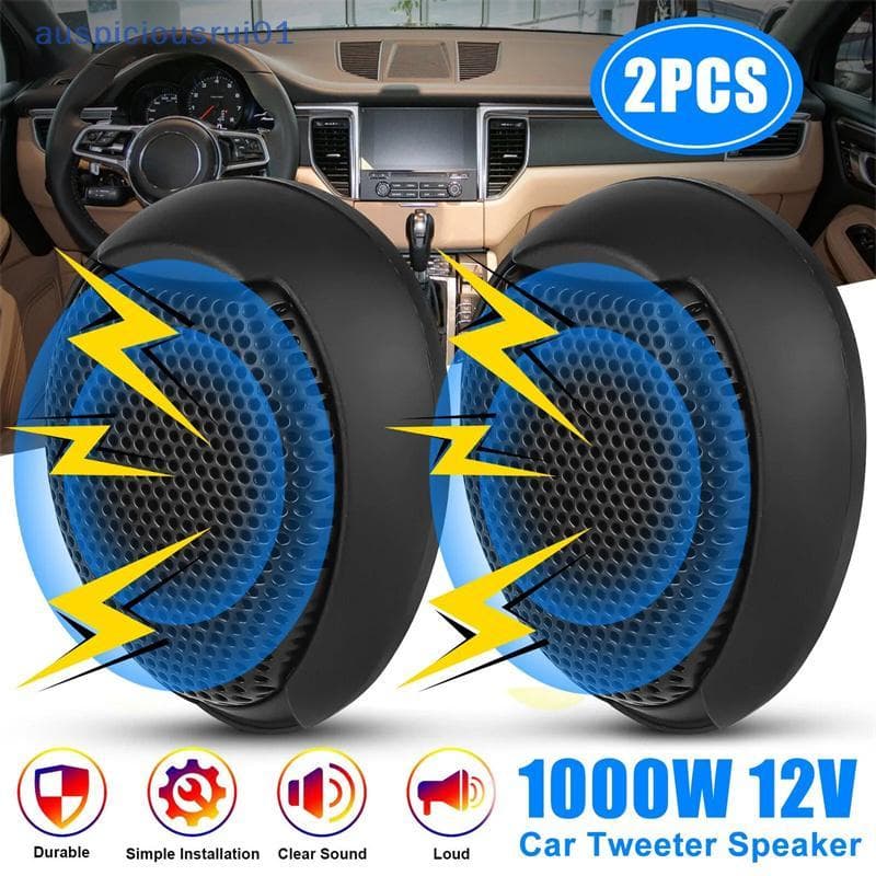 1 Par De 1000w Universal Carro Cúpula Tweeter À Prova Dwaterproof Água Super Potência Alta Redução De Ruído Áudio De Alt