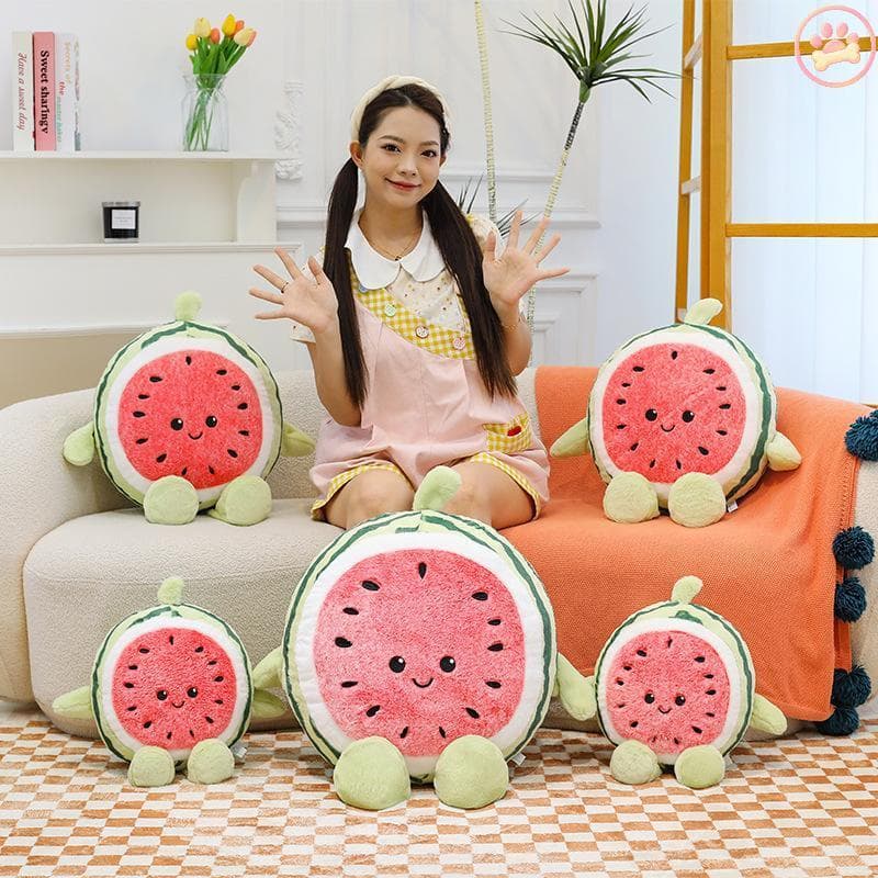Carro 1 Pçs 20/30/40cm Dos Desenhos Animados Anime Bonito Travesseiro Nova Simulado Melancia Boneca Brinquedo De Pelúcia
