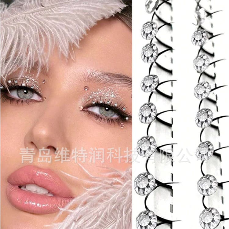 2026 novo estilo diamante cílios postiços estilo feriado diamante fada cílios postiços diamante cílios postiços diamante