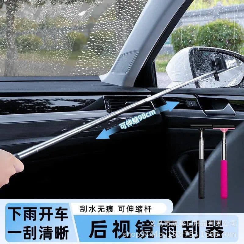 Limpador de espelho retrovisor do carro retrátil multifuncional desembaçamento limpador de neve limpador de janela escov