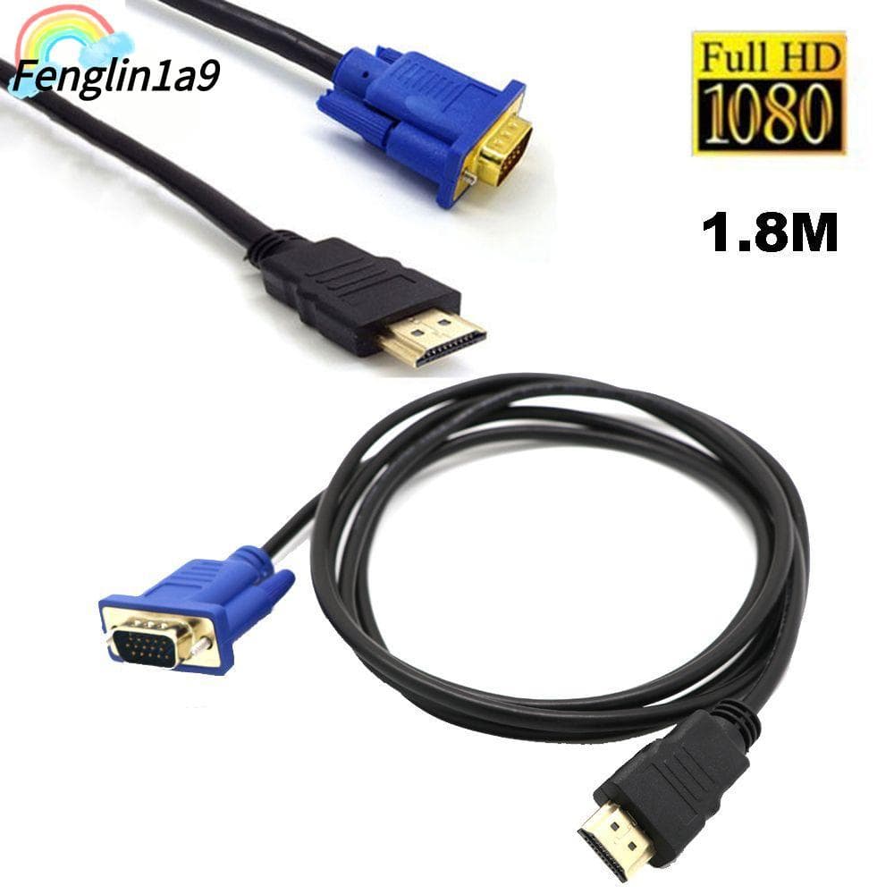 Conversor FENGLINA 1.8M 6FT Útil Universal De Alta Definição HD Para VGA HDTV PC Laptop