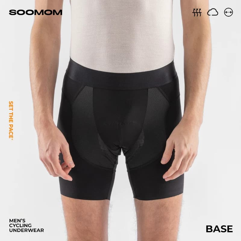 SOOMOM | BASE Roupa íntima masculina para ciclismo de bicicleta de estrada Itália importada almofada de assento TMF de a