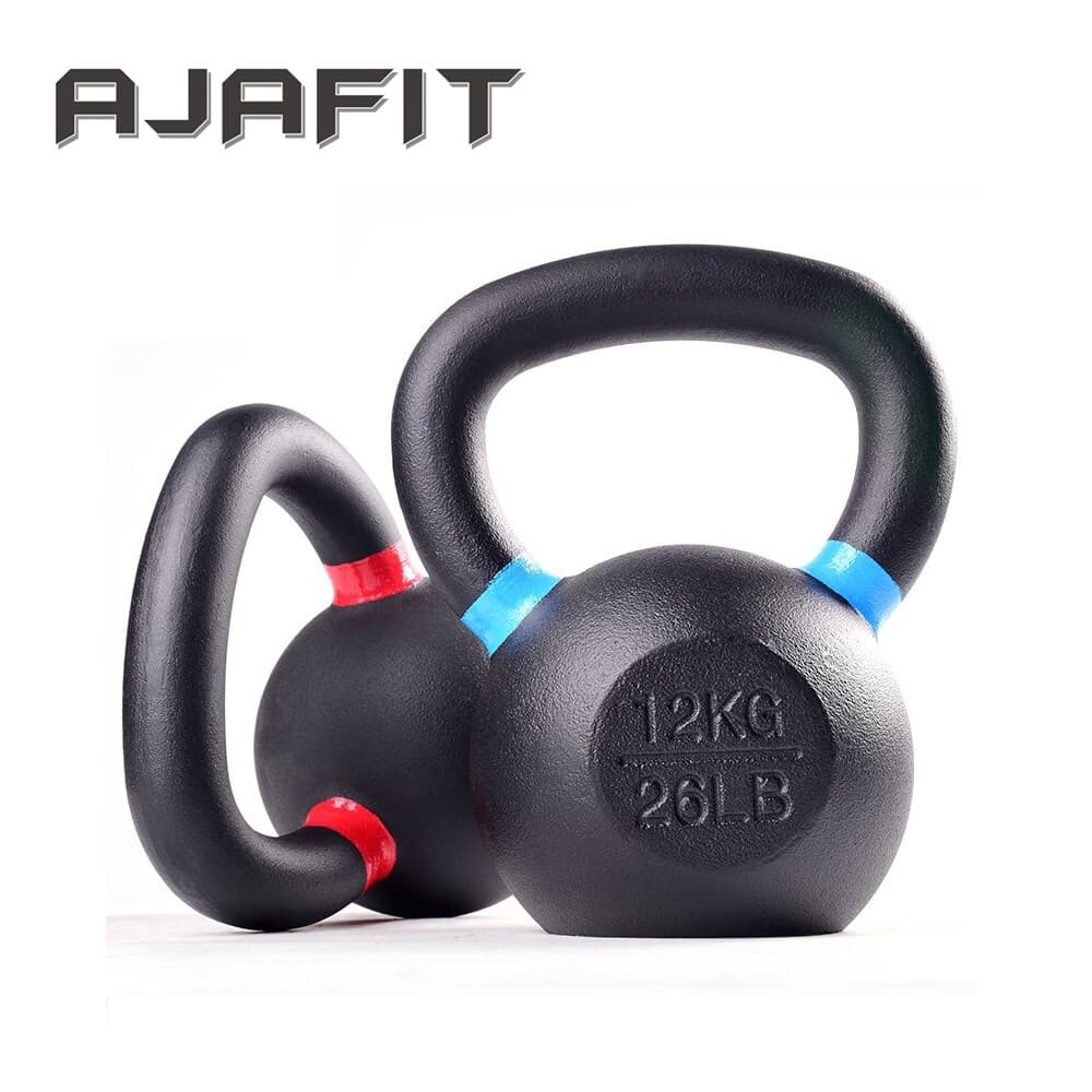 Pulverização eletrostática revestida de areia clássica kettlebell profissional ferro fundido doméstico Fitness muscular