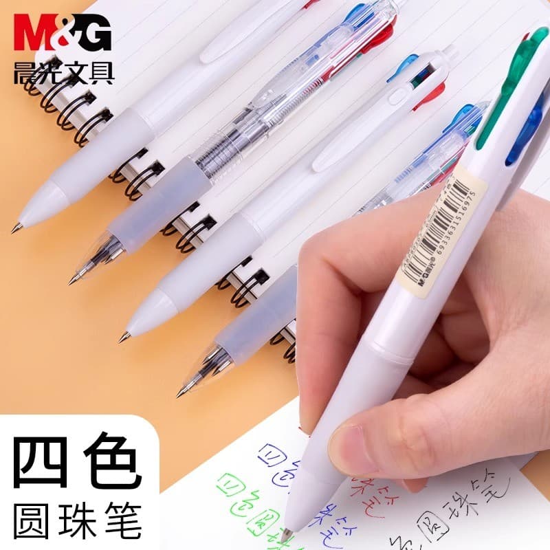 Chenguang Papelaria Caneta esferográfica de quatro cores 0.5/0.7 Caneta esferográfica multicolorida Caneta esferográfica