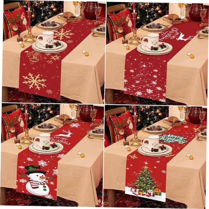 Toalha De Mesa De Natal Com Estampa De Floco De Neve De Inverno Hol