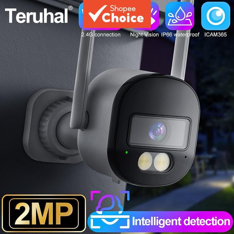 Câmera TERUHAL TC19, com resolução Full HD 1080p e alcance infravermelho de 20 metros, tipo C, câmera HD WiFi, câmera de