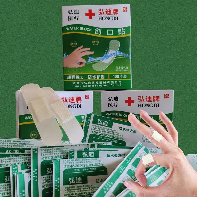 ❤❤ Banda médica-aid pe banho impermeável invisível Anti-abrasão pé band-aid ferida hemostático adesivo natação ❤2026.08.