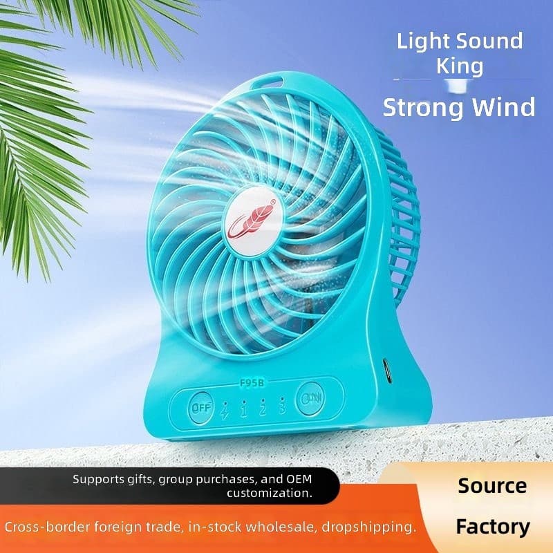 Ventilador Co-Field F95B Mini Ventilador Portátil de Carregamento USB Dormitório Estudantil de Alto Vento Remessa de Uma