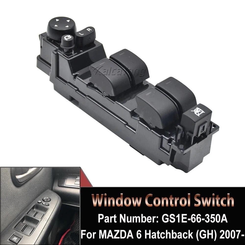 Botão Levantador De Controle Do Interruptor Da Janela Elétrica Mastro GS1E66350A GS1E-66-350A Para Mazda 6 GH 2007 2008