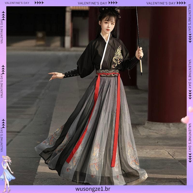 Original novo estilo Hanfu antigo gola cruzada comprimento da cintura estilo chinês homens mulheres mesmo estilo melhora