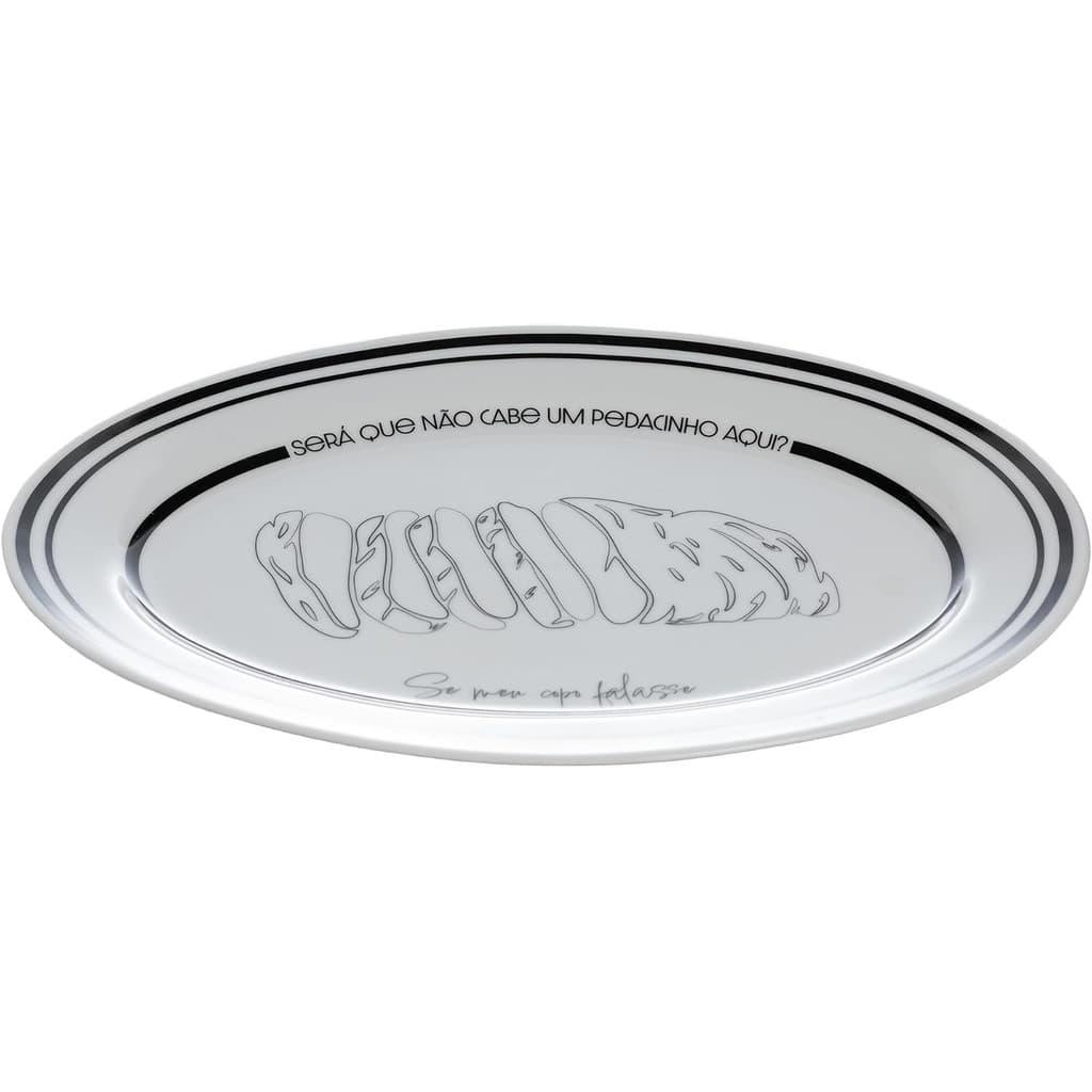 Travessa Oval Porcelana Viedeli 30,5x20,8cm - L´hemirtage