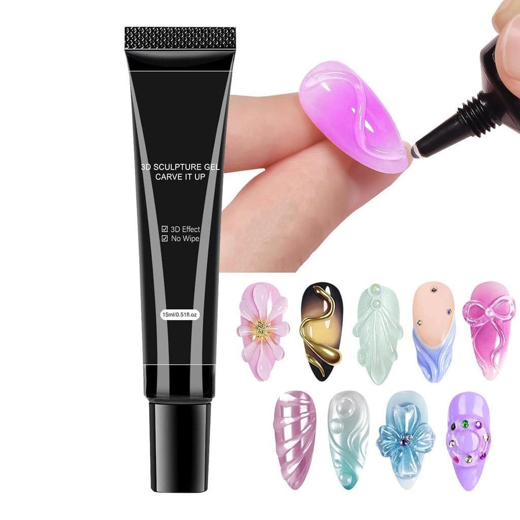 Cola para unhas 3D - 15ml, cola modeladora para nail art |       Gel de modelagem para nail art 3D adequado para inician