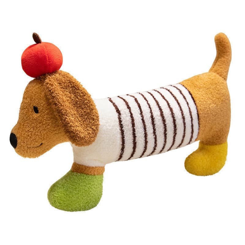 Travesseiro longo pequeno de maçã Dachshund, cama de menina, abraço, cachorro dormindo, travesseiro longo, almofada de s