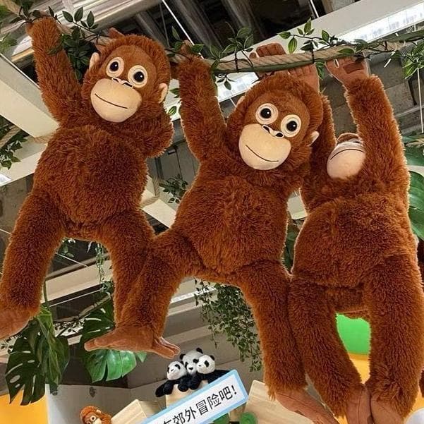 Eungus Kug Macaco Boneca Orangotango Travesseiro Macaco de Braço Longo