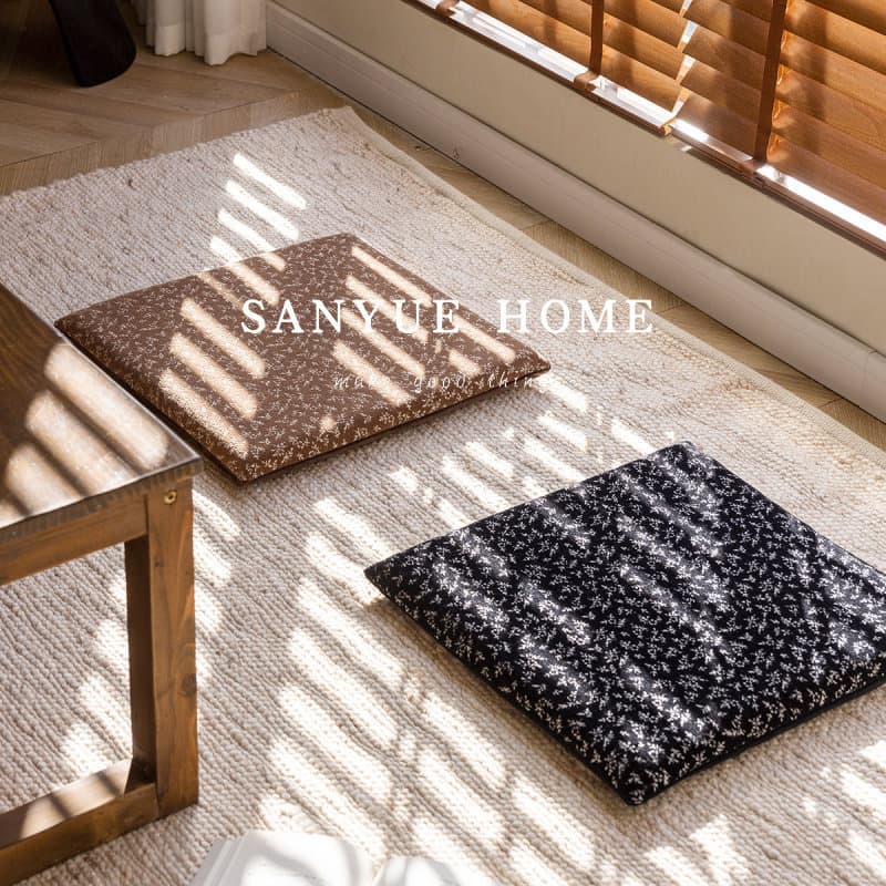 Almofada de cadeira quadrada estilo silencioso retrô removível lavável almofada Tatami almofada de assento de janela sal