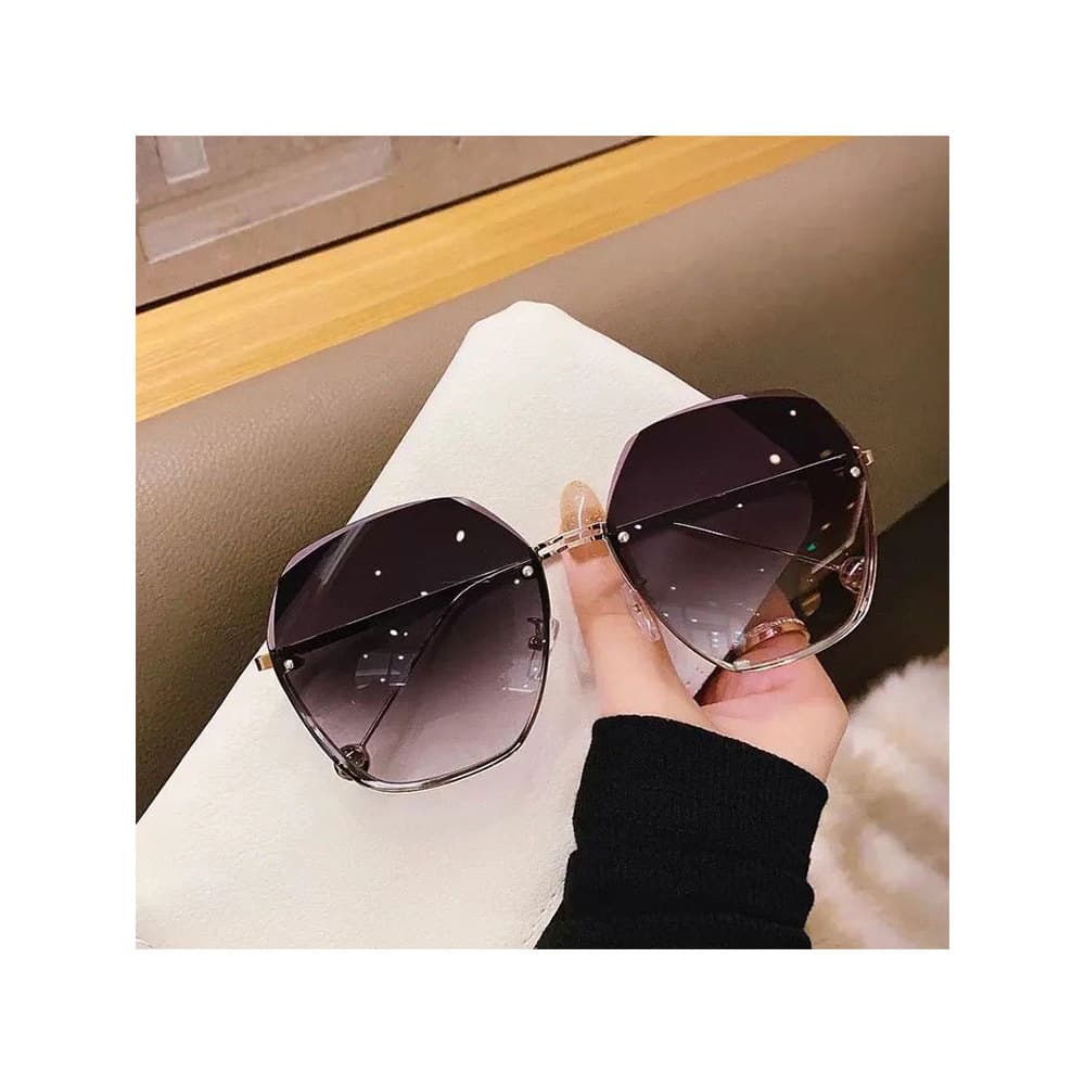 Óculos de sol feminino sem moldura corte borda óculos de sol feminino estilo influenciador Anti-ultravioleta óculos de c