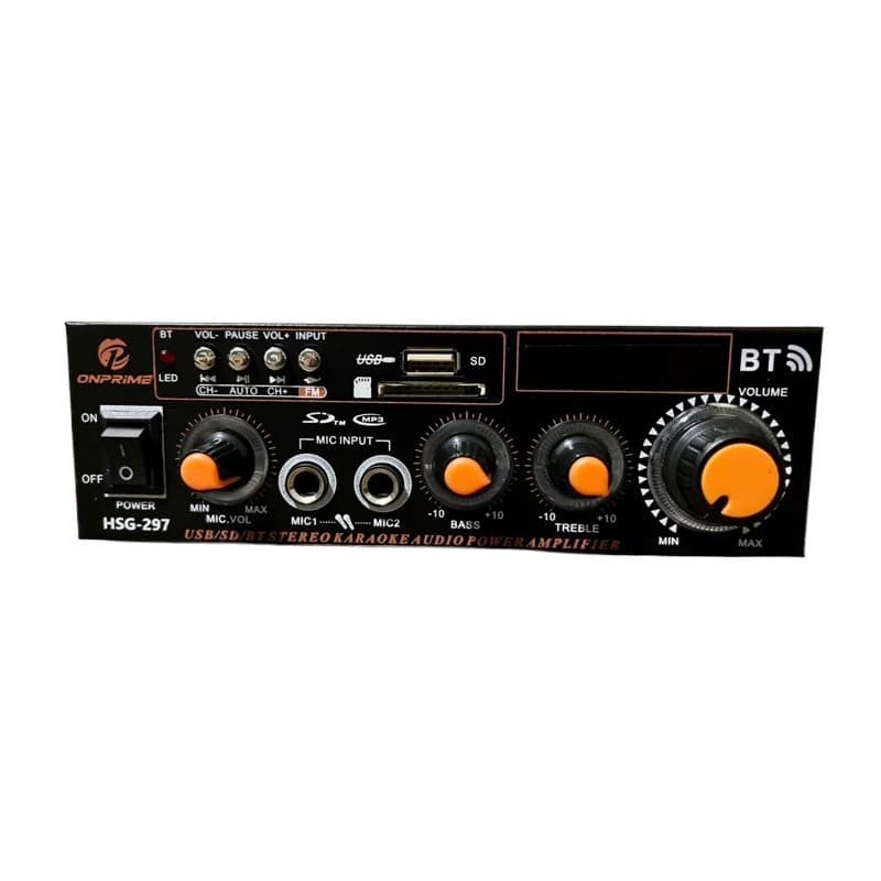 Amplificador Receiver Bluetooth 800W HSG 297 220V 12V FM estéreo MP3  Card Mini USB  karaoke