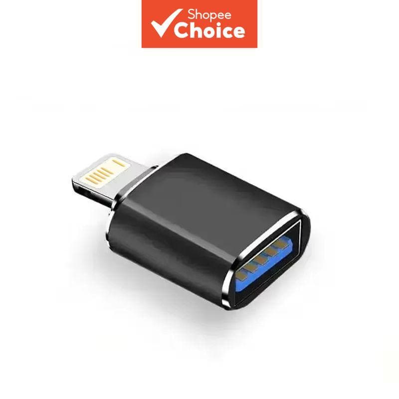 Adaptador USB 3.0 OTG Tipo L para iPhone e iPad compatível com iOS 13 ou superior
