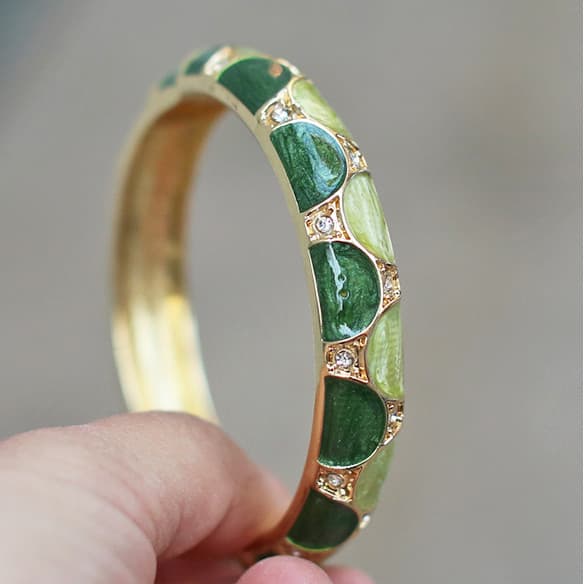 Moda antiga gotejamento esmalte diamante aberto pulseira Retro esmalte cor pulseira fina linda pulseira Hanfu acessórios