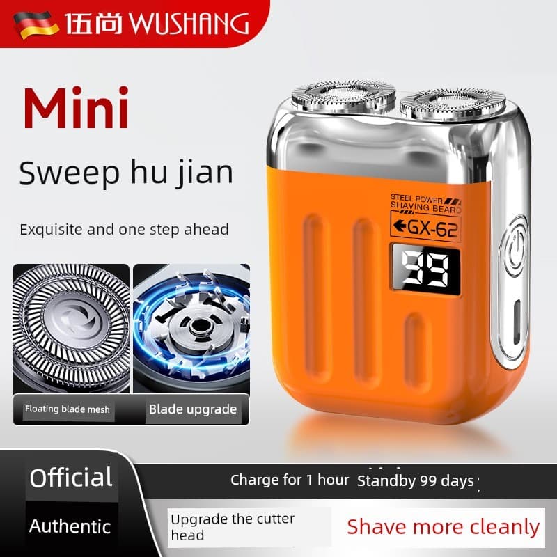 barbeador eletrico masculino Wu Shang Barbeador Elétrico Masculino Barbeador Carro Mini Portátil Lavável Faca de Barba d