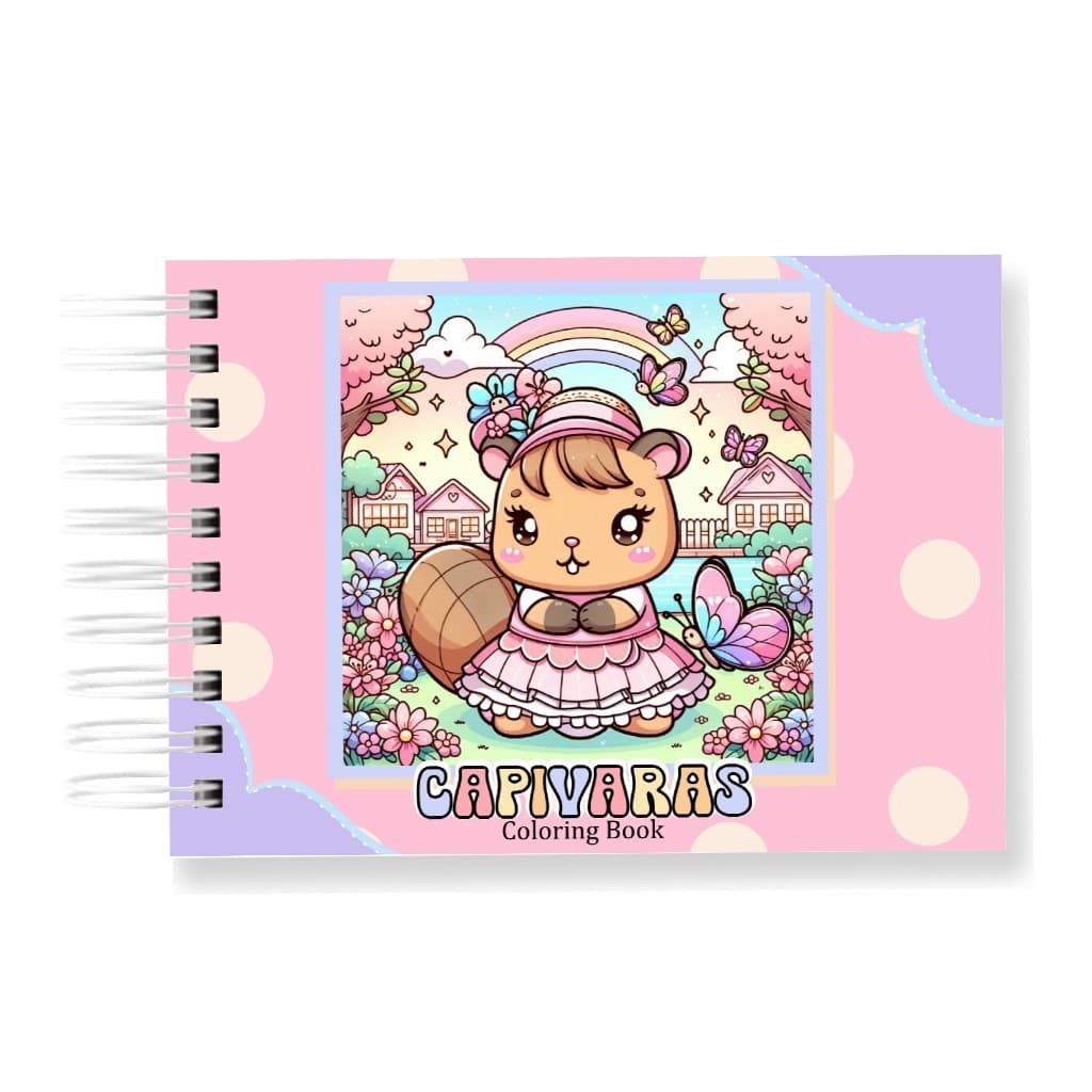 Livro de Colorir  Capivara CAPA DURA - HOLOGRAFICA - 50 Folhas - ENVIO 24H