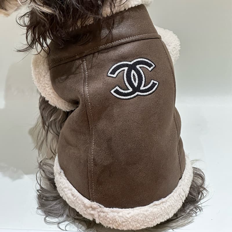 Roupas para animais de estimação outono inverno quente pequeno cão colete Schnauzer Teddy Bichon Corgi borda de pele dou