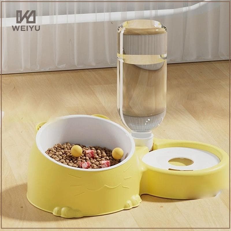 WEIYU 1 Pçs Azul Cão De Estimação Gato Tigela Fonte Automática Alimentador Água Recipiente Para Gatos Cães Beber Artigos