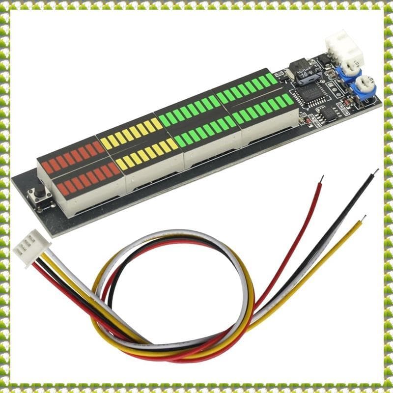 (Oflw) Espectro De Música Estéreo LED Luz Indicador De Nível De Áudio Medidor VU Para Carro MP3 Player Amplificador Lâmp