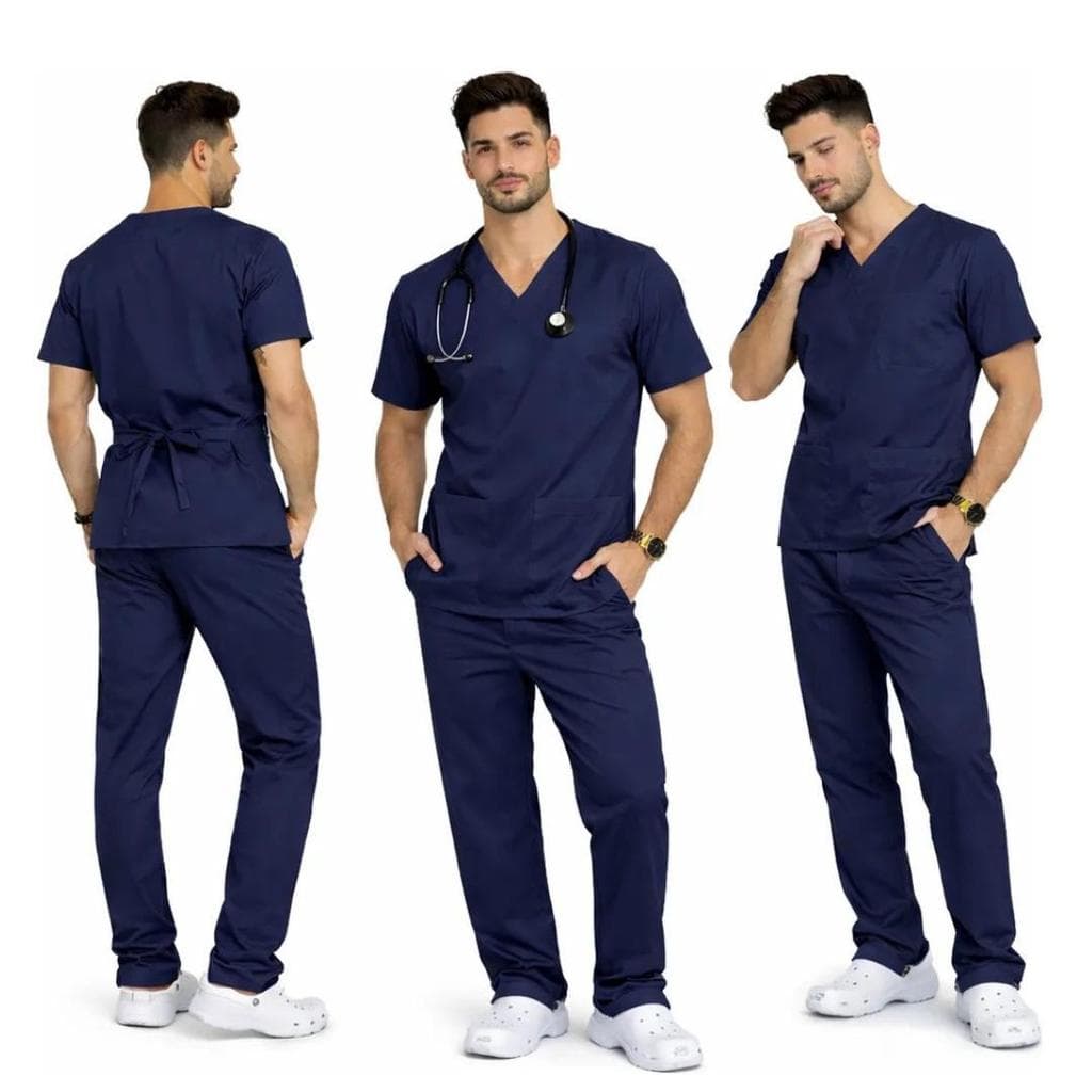 Pijama Cirúrgico Masculino Feminino Vet Medico Dentista Conjunto Scrub Oxford