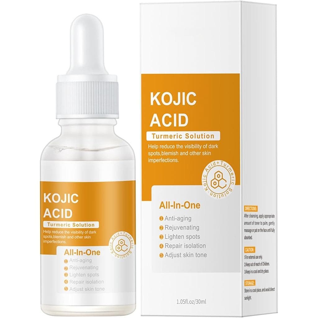 OKAQEEK Ácido Kójico e Cúrcuma - Removedor de Manchas Escuras para o Rosto - Corretor de Manchas Escuras com Cúrcuma - Á