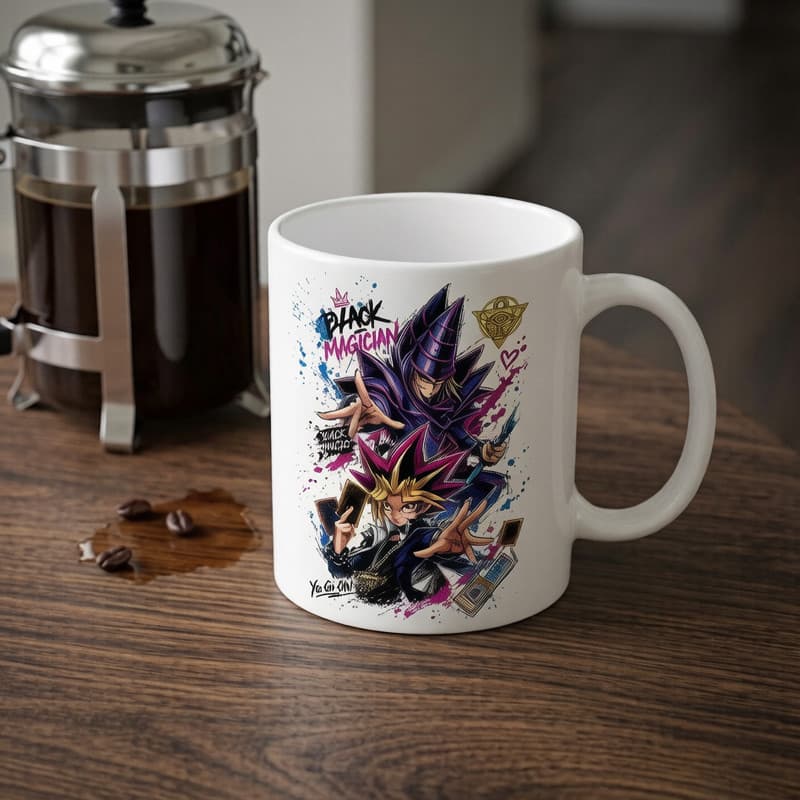 Yu-Gi-Oh mercadoria caneca mágico preto mágico menina Muto jogo copo de cerâmica copo de água Anime presente masculino