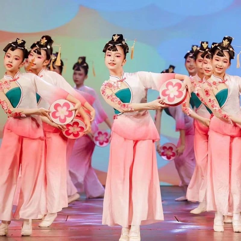 Estilo chinês 27cm pandeiro clássico apenas dança bordado exclusivo sombra empilhamento fragrância pandeiro adereços cri