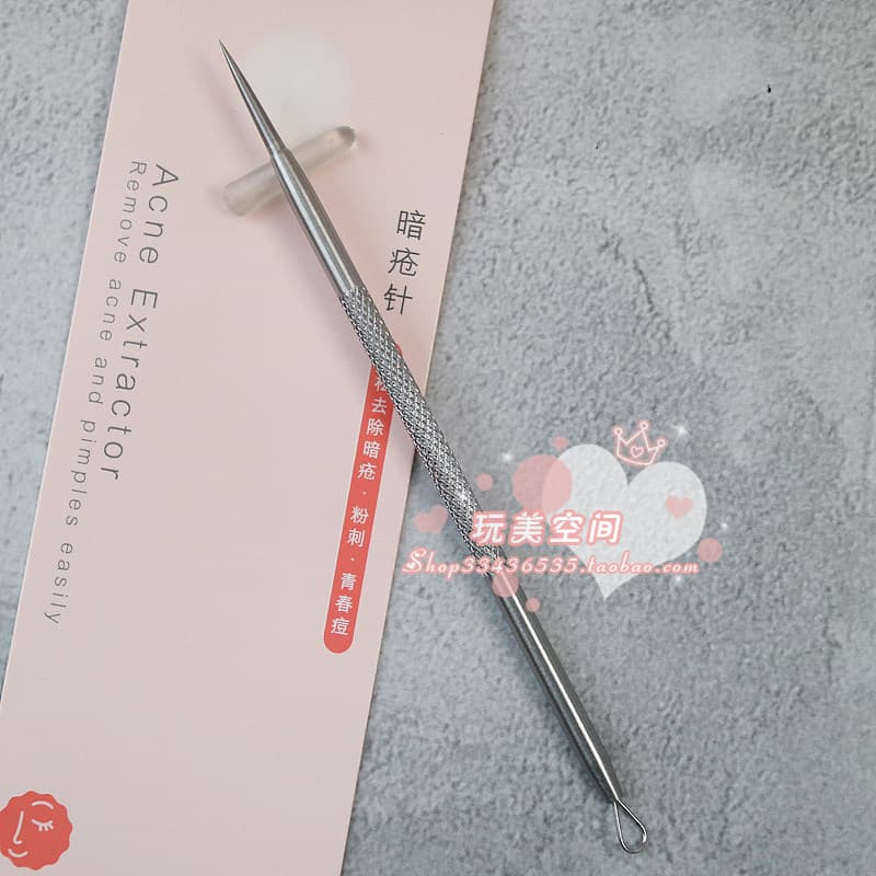 Kinepin ferramentas de beleza de aço inoxidável alça antiderrapante acne agulha acne agulha cravo agulha acne agulha