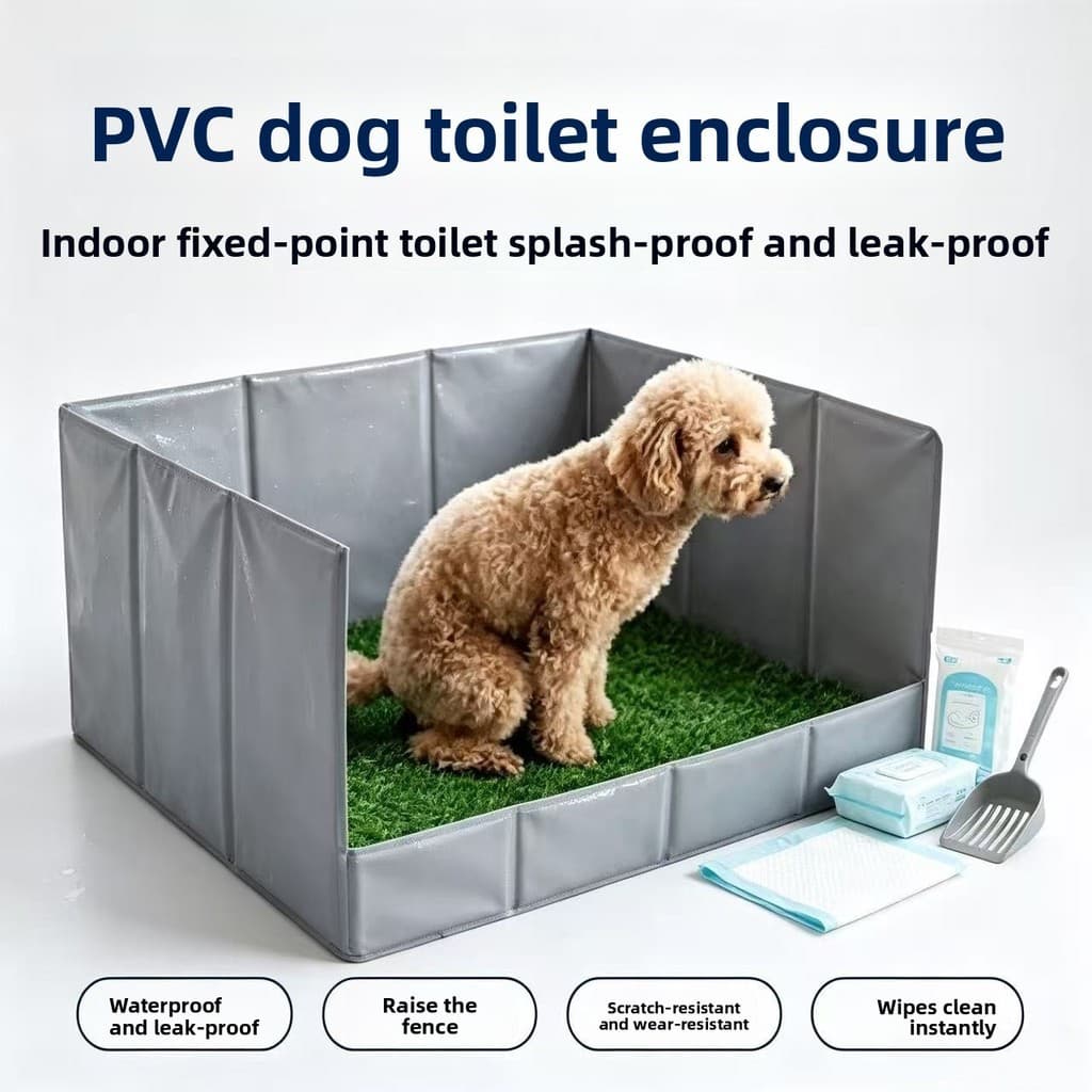 Vaso sanitário para cães Cerca de banheiro para cães Caixa de areia para gatos Cerca dobrável portátil à prova de sujeir