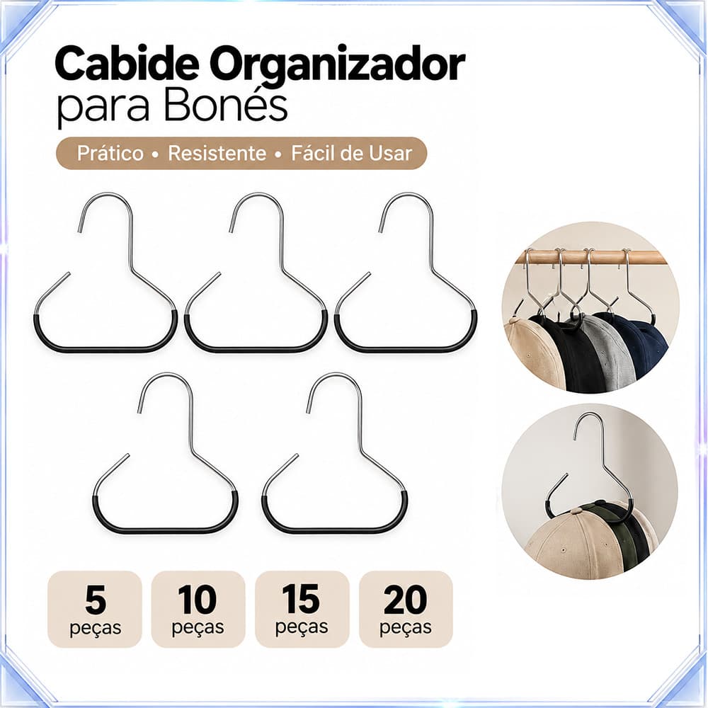 5/10/15/20 peças cabide de armazenamento de boné de beisebol preto 14*15cm forte durável fácil de usar