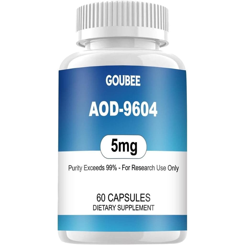 AOD-9604 (5MG) Cápsulas Liofilizadas de Peptídeo de Alta Pureza, 99% de Pureza - 60 unidades