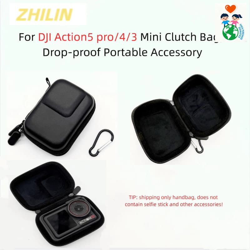 Bolsa De Embreagem Para DJI Action 5 pro/4/3 shadowstone Câmera Saco gopro13/12 Acessórios Organizadores De