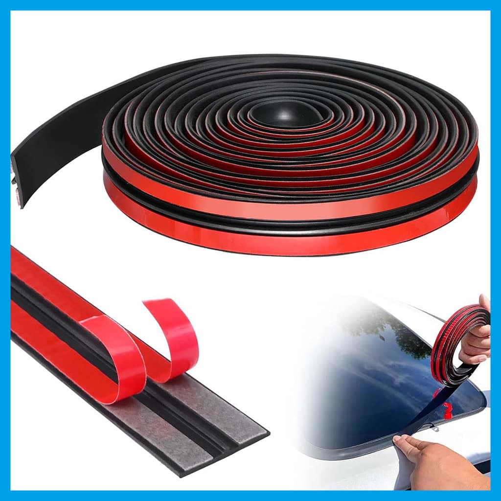 Tira de vedação de pára-brisa de carro em forma de T de 19 mm 丨 Tira Anti-poeira à prova d'água para teto solar Tira de