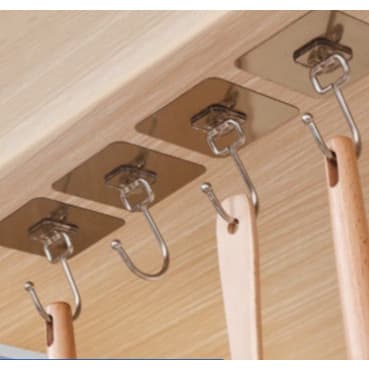 KIT 5 Gancho Adesivo Suporta 10 KG Parede Multifuncional Autocolante Casa Cozinha Quarto Banheiro Organizado GA-292