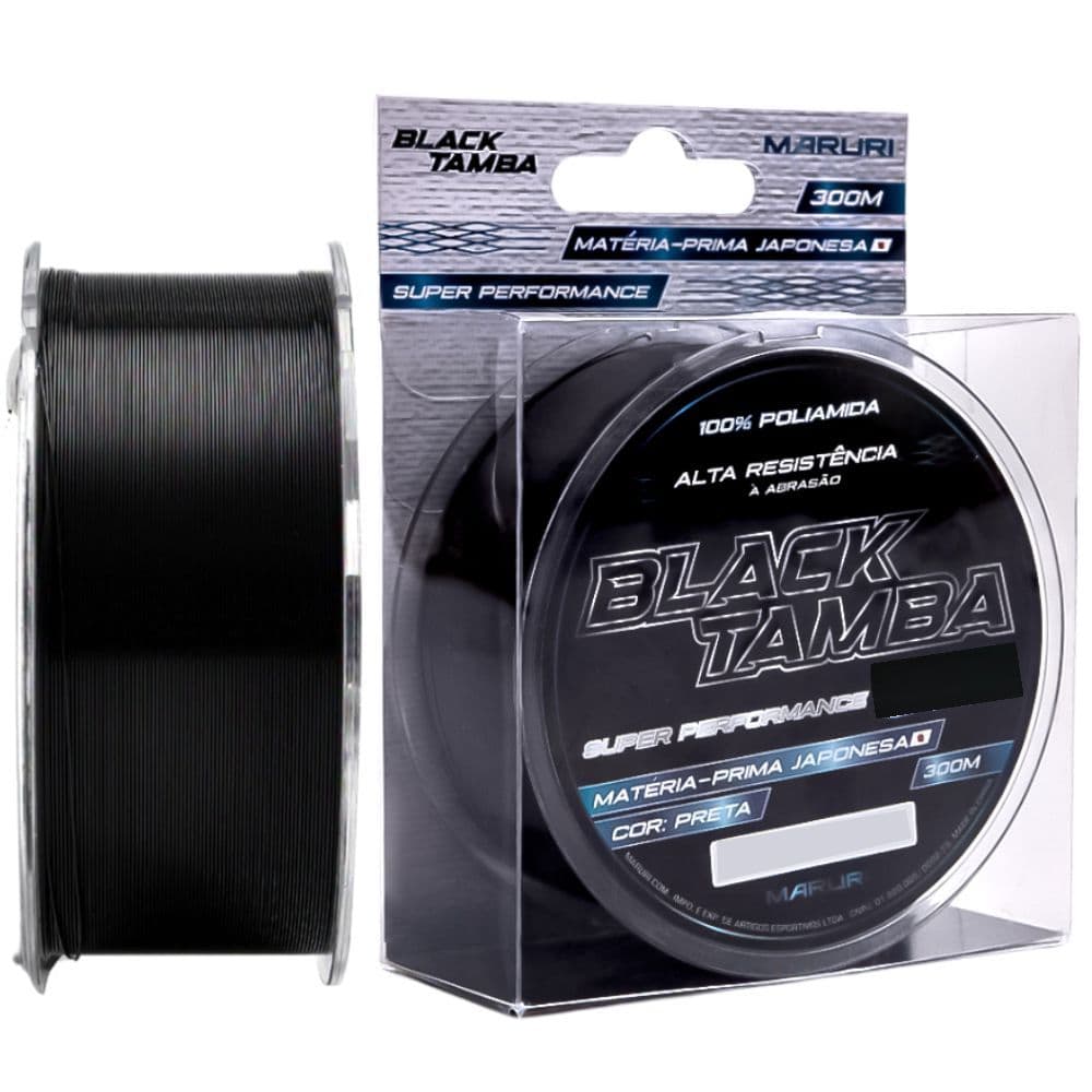 Linha Monofilamento Maruri Black Tamba 0,49mm 300m Preta