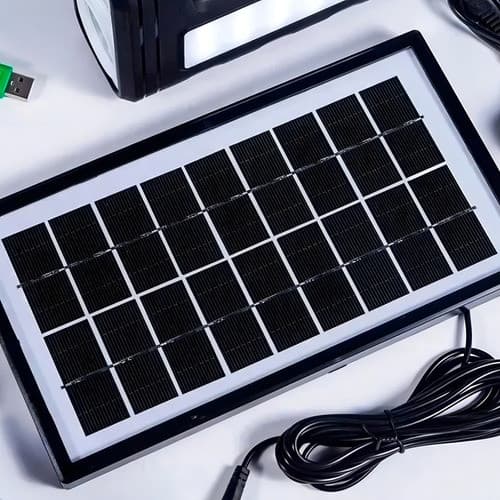 Luatek Kit Sistema De Luz Solar Com Placa Lâmpadas E Bateria Lk-3101 Cor Preto Otimo Para Sitios Fazendas Acampamentos