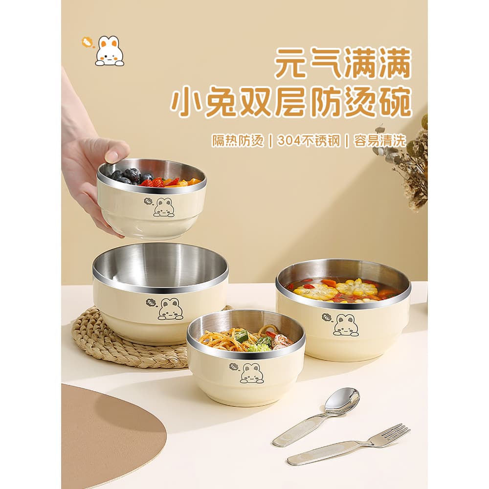 Tigela de sopa doméstica 2026 novo estilo adulto tigela de aço inoxidável com tampa tigela de arroz de qualidade aliment