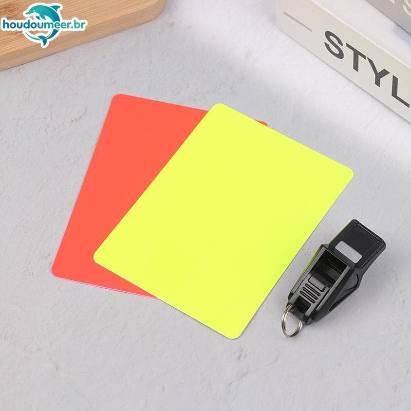 Apito De Árbitro HOUDO Com Cartões Vermelhos/Amarelos Para Basquete , Futebol , Vôlei
