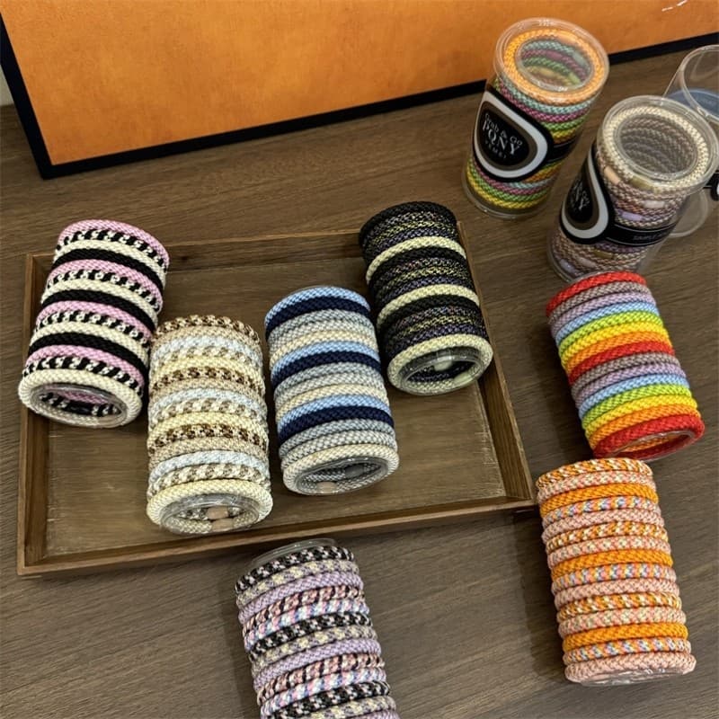 Quilling Mesmo Estilo Laço de Cabelo Elástico Alto Laço de Cabelo Feminino Faixa de Borracha Negrito Fortalecimento Cord