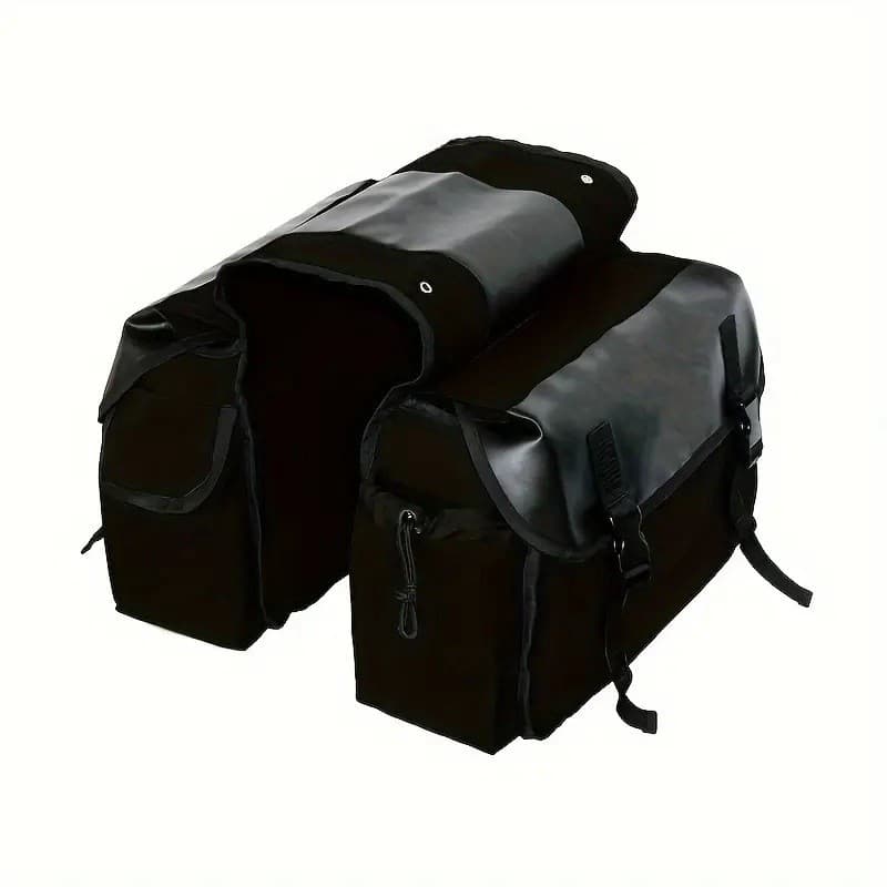 Bolsa mensageiro de lona para motocicleta, bolsa lateral de bicicleta, retrô, bolsa de transporte, pano Oxford, à prova