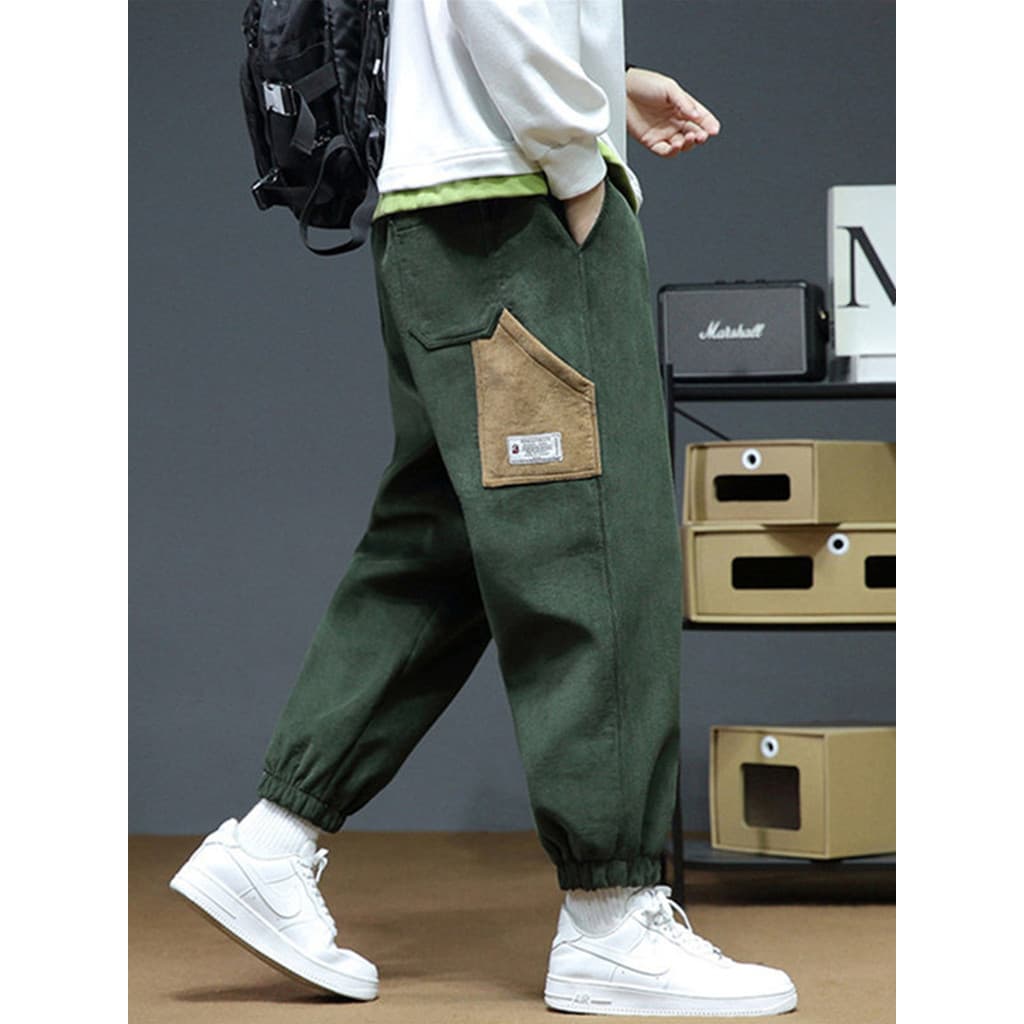 Macacão calças masculinas 2026 novo estilo veludo solto Leggings calças esportivas primavera outono estilo tamanho grand