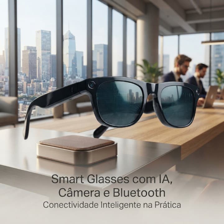 Óculos Inteligente IA XK One Pro 8MP Wi-Fi Bluetooth Câmera HD Lentes Fotocrômicas Open-Ear Música Omini