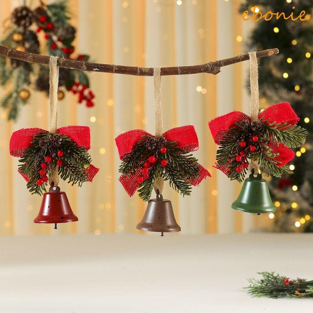 Pingente De Sino De Natal EBONIE , Retrô Requintado De Árvore , Criativo Com Corda Jingle Bells