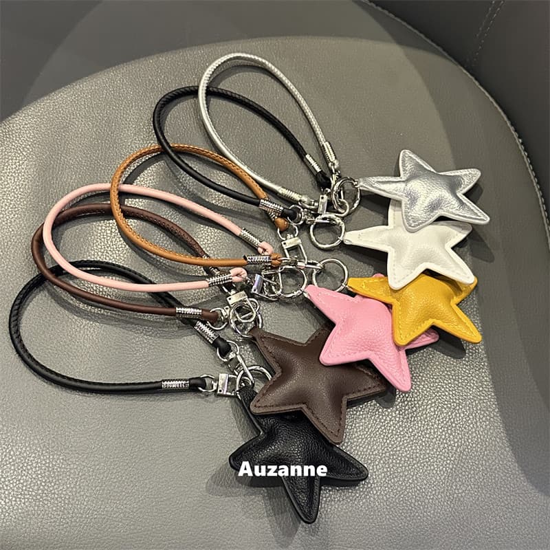 Cordão para celular em formato de estrela, adequado para bolsas, chaves de carro, estojos de fones de ouvido e acessório